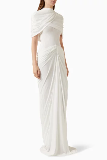 Elise Draped Gown in Jersey