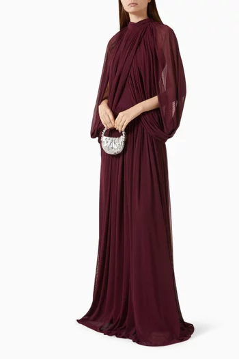 Enza Draped Gown in Jersey