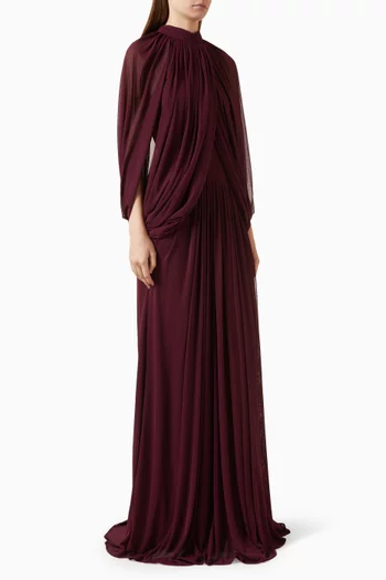 Enza Draped Gown in Jersey
