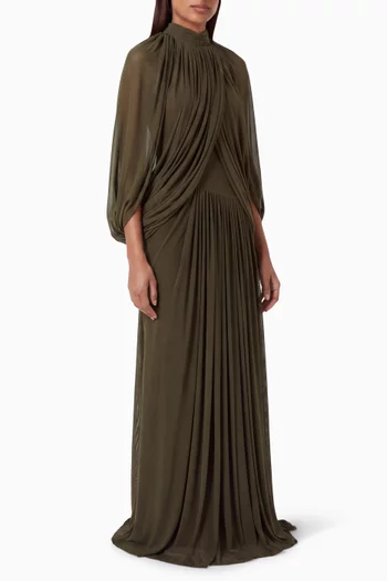 Enza Draped Gown in Jersey