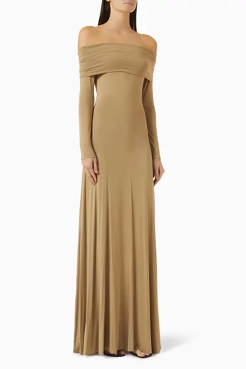 Otis Off-shoulder Dress in Viscose Blend