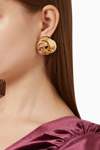1980s Vintage Intertwined Earrings