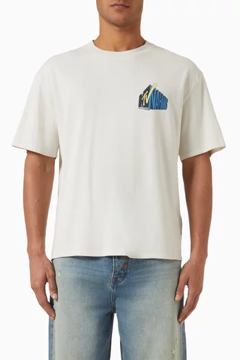 TV-print Boxy T-shirt in Cotton