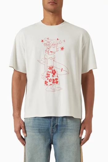 Chadwick Cartoon Boxy T-shirt in Cotton