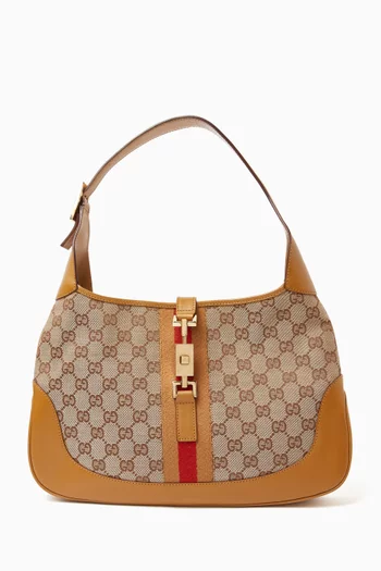 Jackie Shoulder Bag in Monogram Canvas & Leather