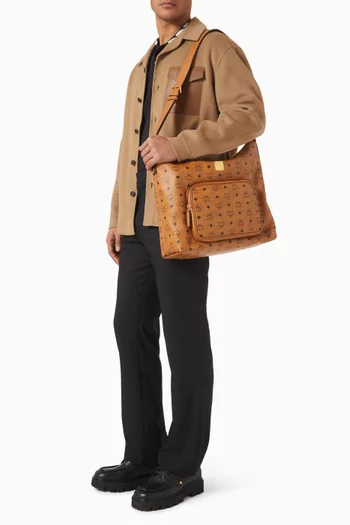 Aren Zip Hobo Bag in Visetos Canvas