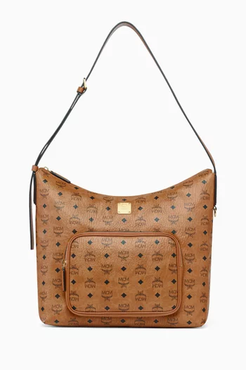 Aren Zip Hobo Bag in Visetos Canvas