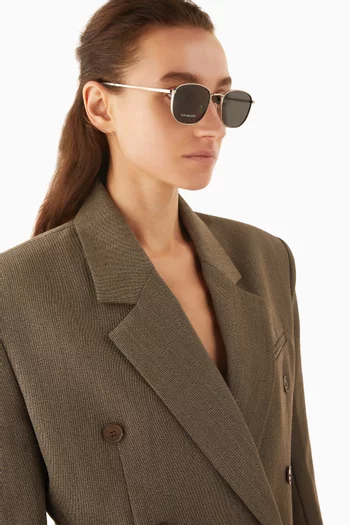 Neptune Deux Square Sunglasses in Metal
