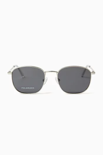 Neptune Deux Square Sunglasses in Metal