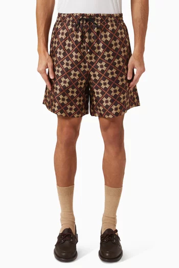 MA Quad Drawstring Bermuda Shorts in Silk