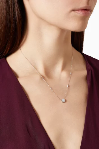 Diamond Pendant Necklace in 14kt White Gold