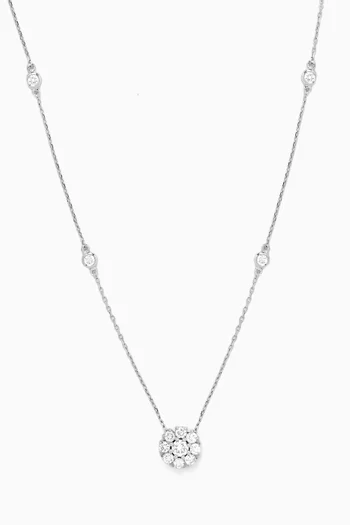 Diamond Pendant Necklace in 14kt White Gold