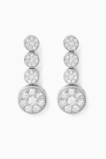 Diamond Earrings in 14kt White Gold