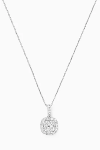 Diamond Pendant Necklace in 14kt White Gold