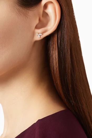 Diamond Earrings in 14kt White Gold