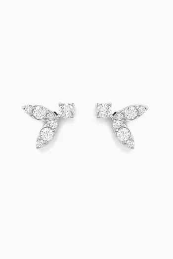 Diamond Earrings in 14kt White Gold