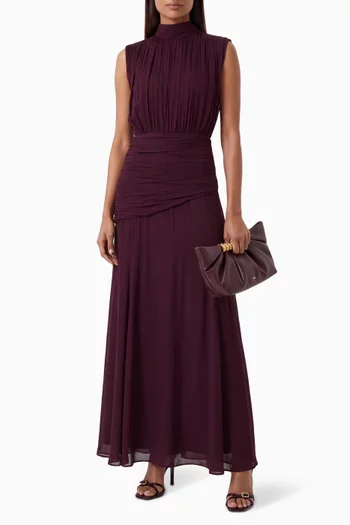 Amina Scarf Neck Maxi Dress