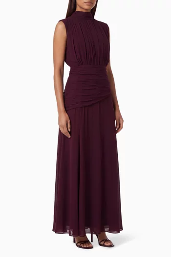 Amina Scarf Neck Maxi Dress