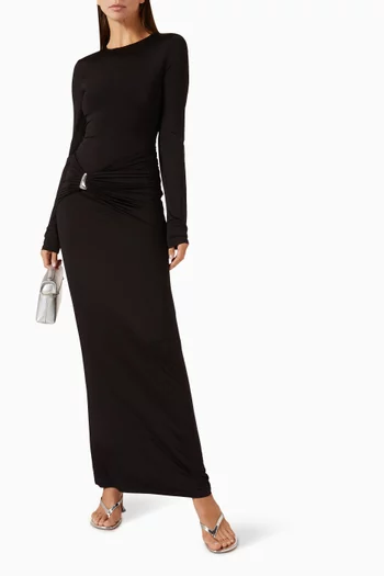 Miro Gathered Dress in Jersey