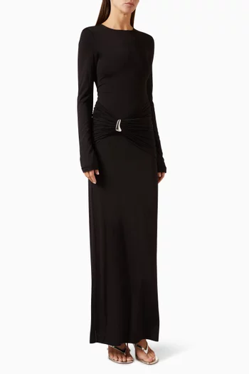 Miro Gathered Dress in Jersey