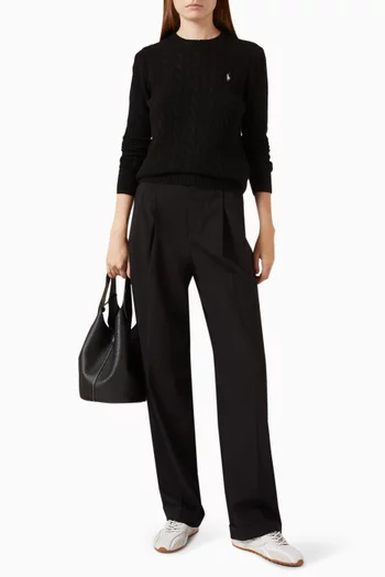 Julianna Cable-knit Sweater in Wool Blend
