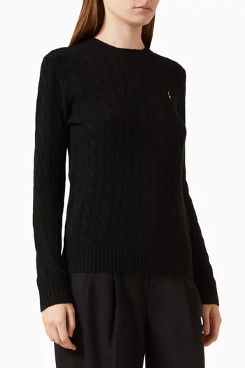 Julianna Cable-knit Sweater in Wool Blend
