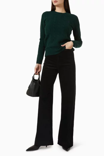 Julianna Cable-knit Sweater in Wool Blend