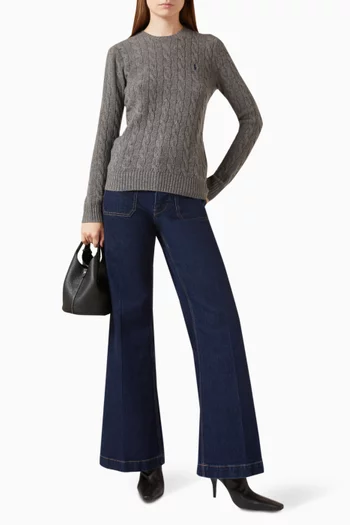 Julianna Cable-knit Sweater in Wool Blend