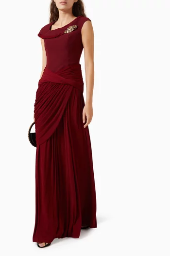 Solaris Draped Dress in Jersey