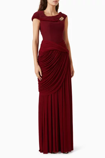 Solaris Draped Dress in Jersey