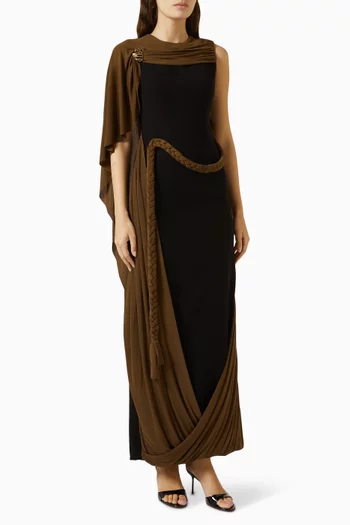 Lorient Draped Dress in Jersey