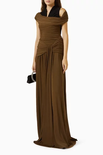 Chenin Draped Dress in Jersey