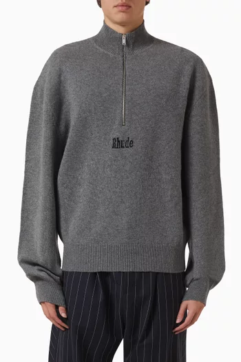 Quarter-zip Sweatshirt in Knit