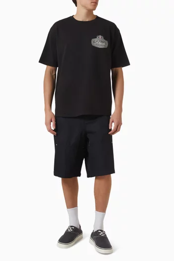 Crest Logo Patch T-shirt in Cotton