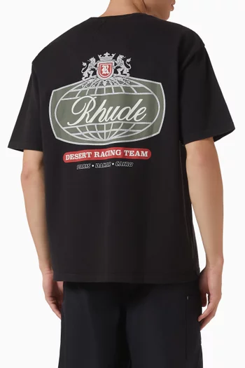 Crest Logo Patch T-shirt in Cotton