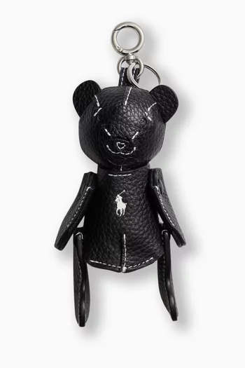 Bear Key Ring in Leather