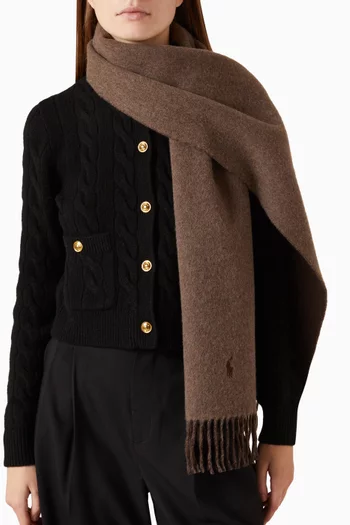 Fringe Scarf in Wool