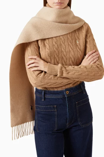 Fringe Scarf in Wool