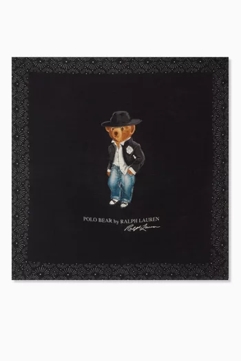 Bear Square Scarf in Wool