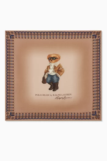 Bear Square Scarf in Wool