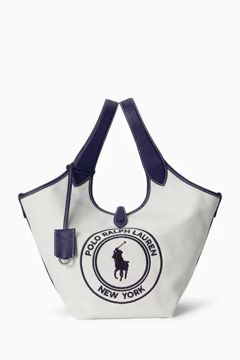 Medium Polo Play Tote Bag in Canvas
