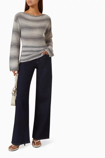 Soren Sheer Sweater Top in Alpaca-blend