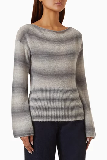 Soren Sheer Sweater Top in Alpaca-blend