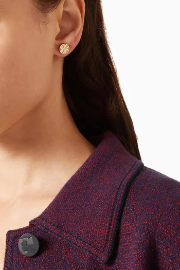 Icon Mother-of-pearl Circle Stud Earrings