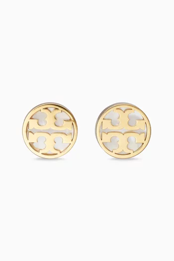 Icon Mother-of-pearl Circle Stud Earrings