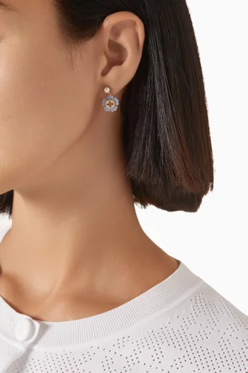 Forgot me Not Pearl Earrings in 18kt Gold-plated Brass