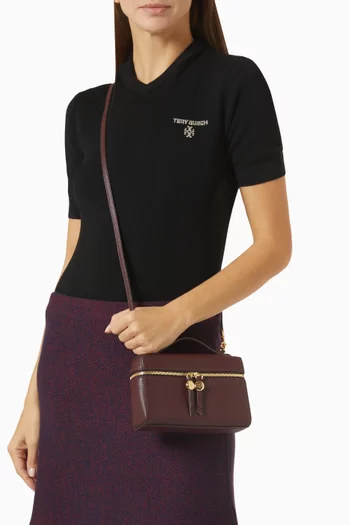 Romy Slim Top-handle Bag in Pebbled Leather