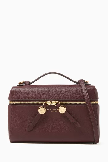 Romy Slim Top-handle Bag in Pebbled Leather