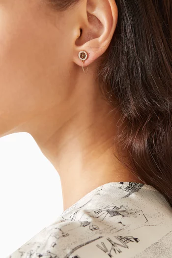Icon Pavé Chain Earrings in 18kt Gold-plated Brass