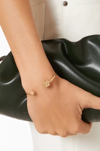 Icon Mother-of-Pearl Cuff in 18kt Gold-plated Steel
